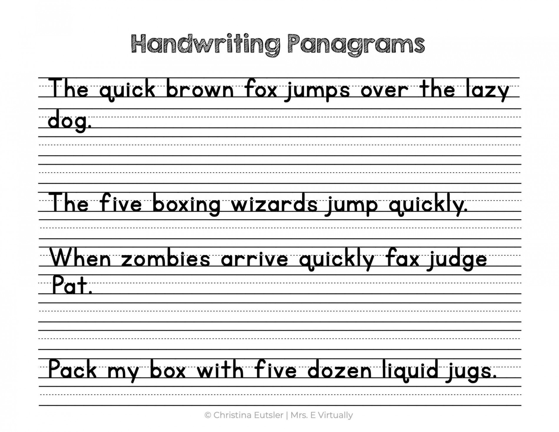 Fun nd Grade Handwriting Practice Paper for Kids