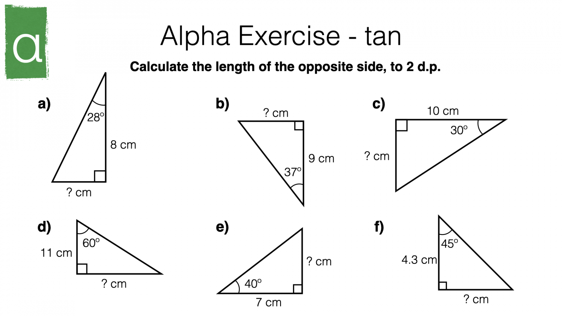 Gb – Trigonometric ratios – sin, cos and tan – BossMaths