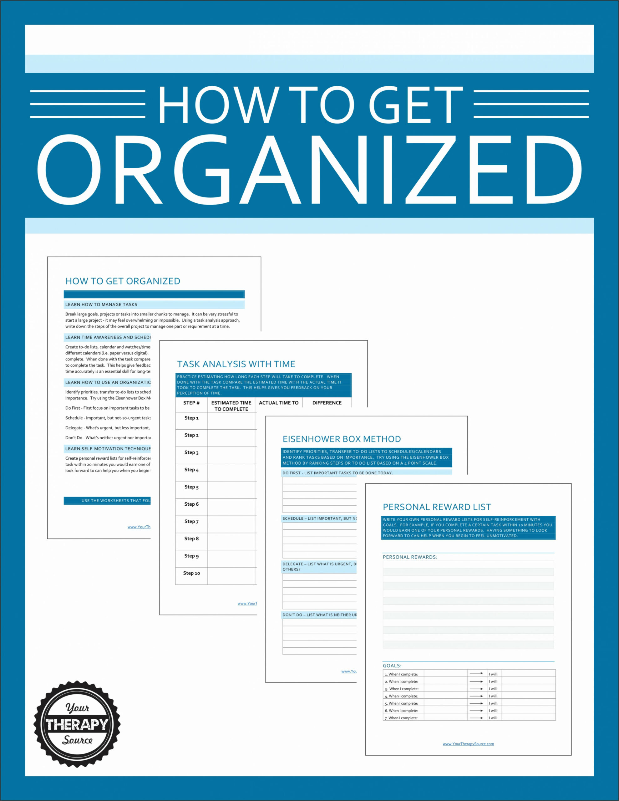 How to Get Organized Worksheets for Students