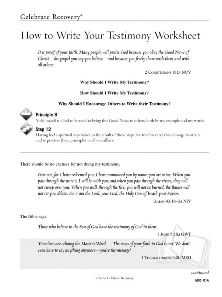 How To Write Your Testimony Worksheet  PDF  The Gospel  Jesus