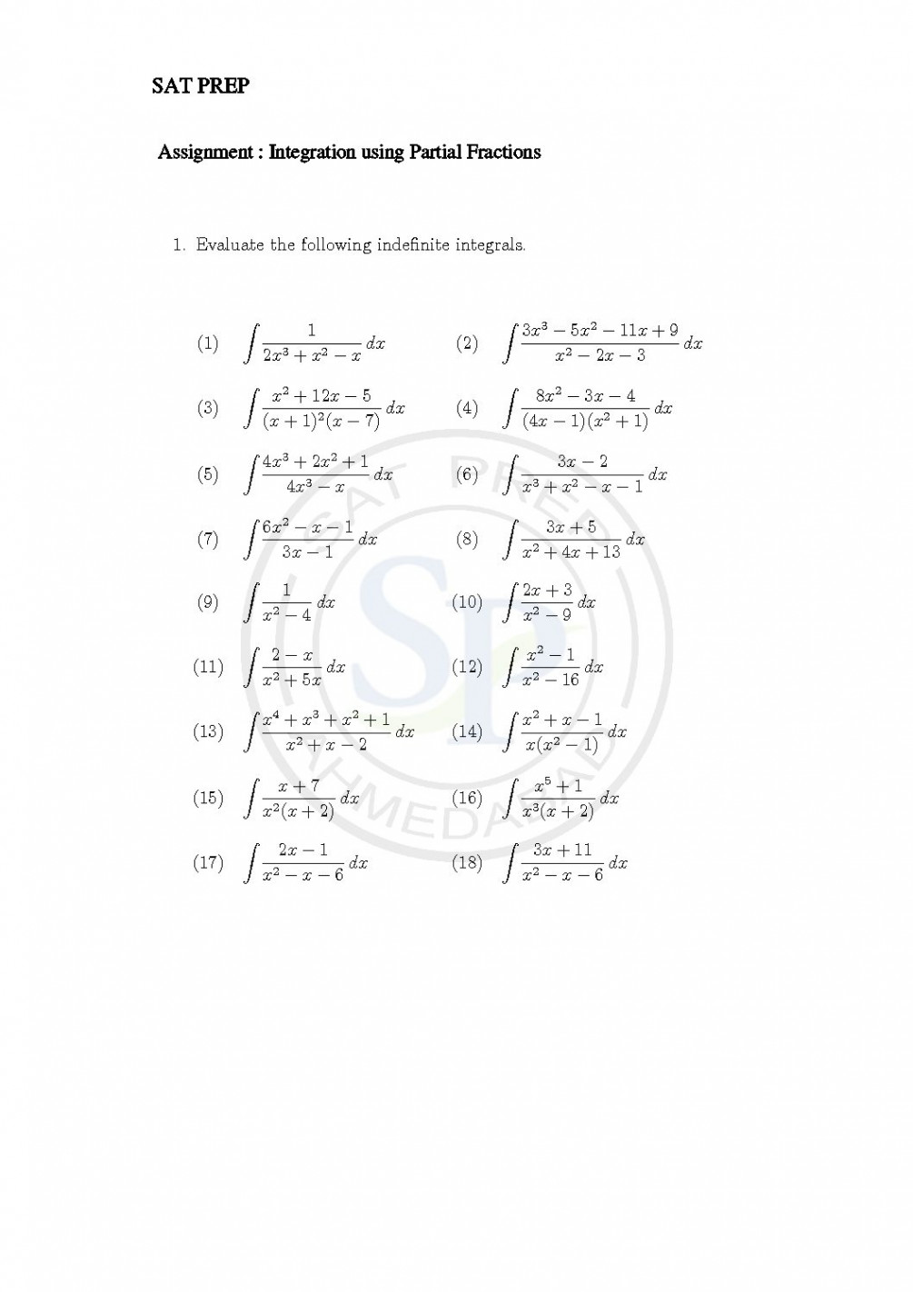 Integration by Partial Fractions. when function given in fraction.