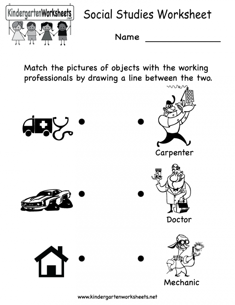 Kindergarten Social Studies Worksheet Printable  Social studies