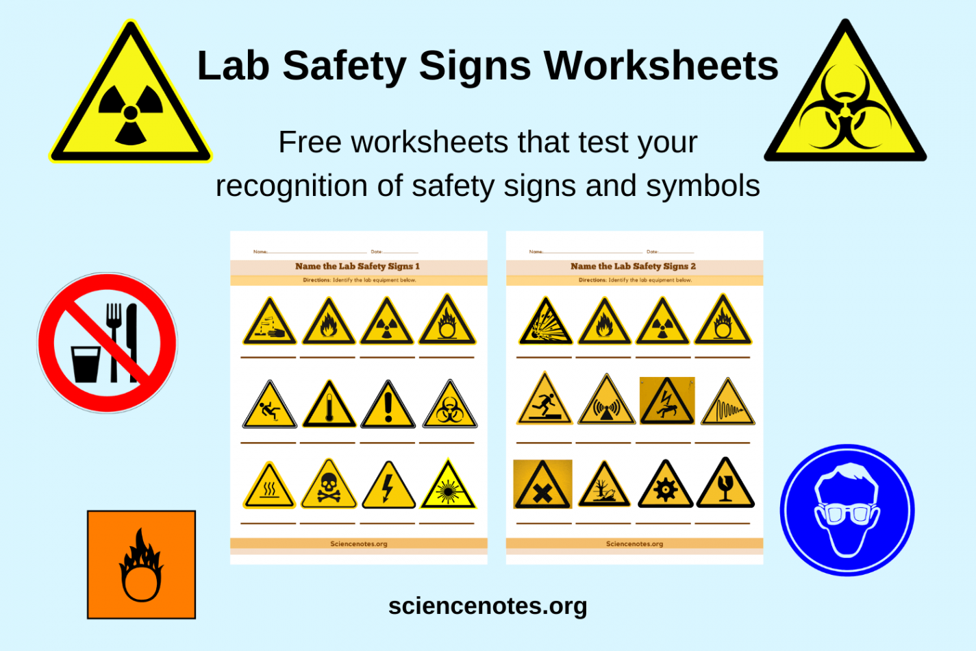 Lab Safety Signs Worksheets