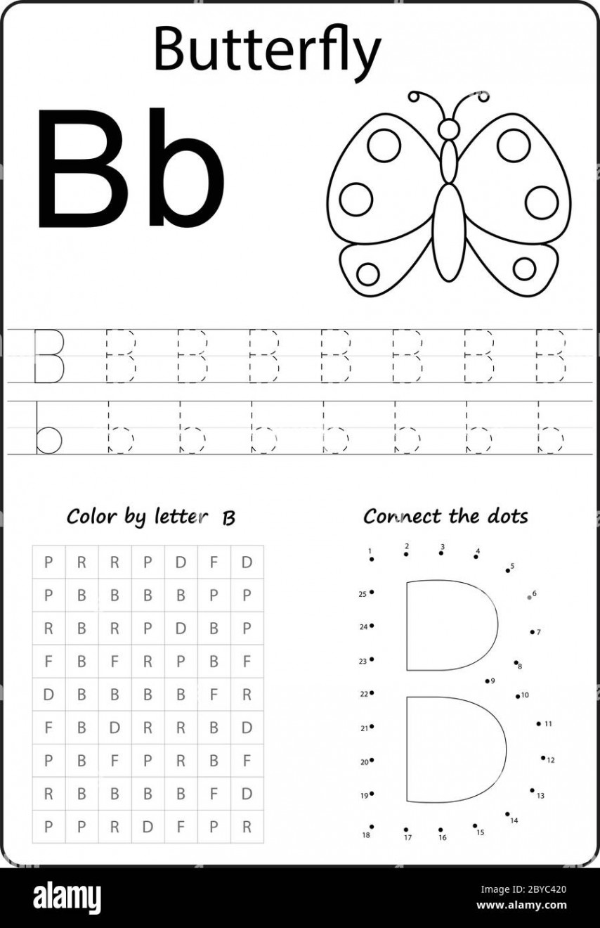 letter B. Alphabet letter. Worksheet. Task for kids