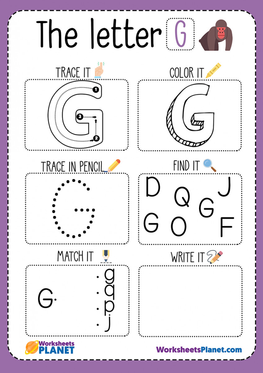 Letter G Worksheet