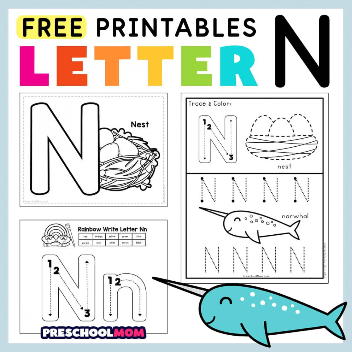 Letter N Preschool Printables - Preschool Mom