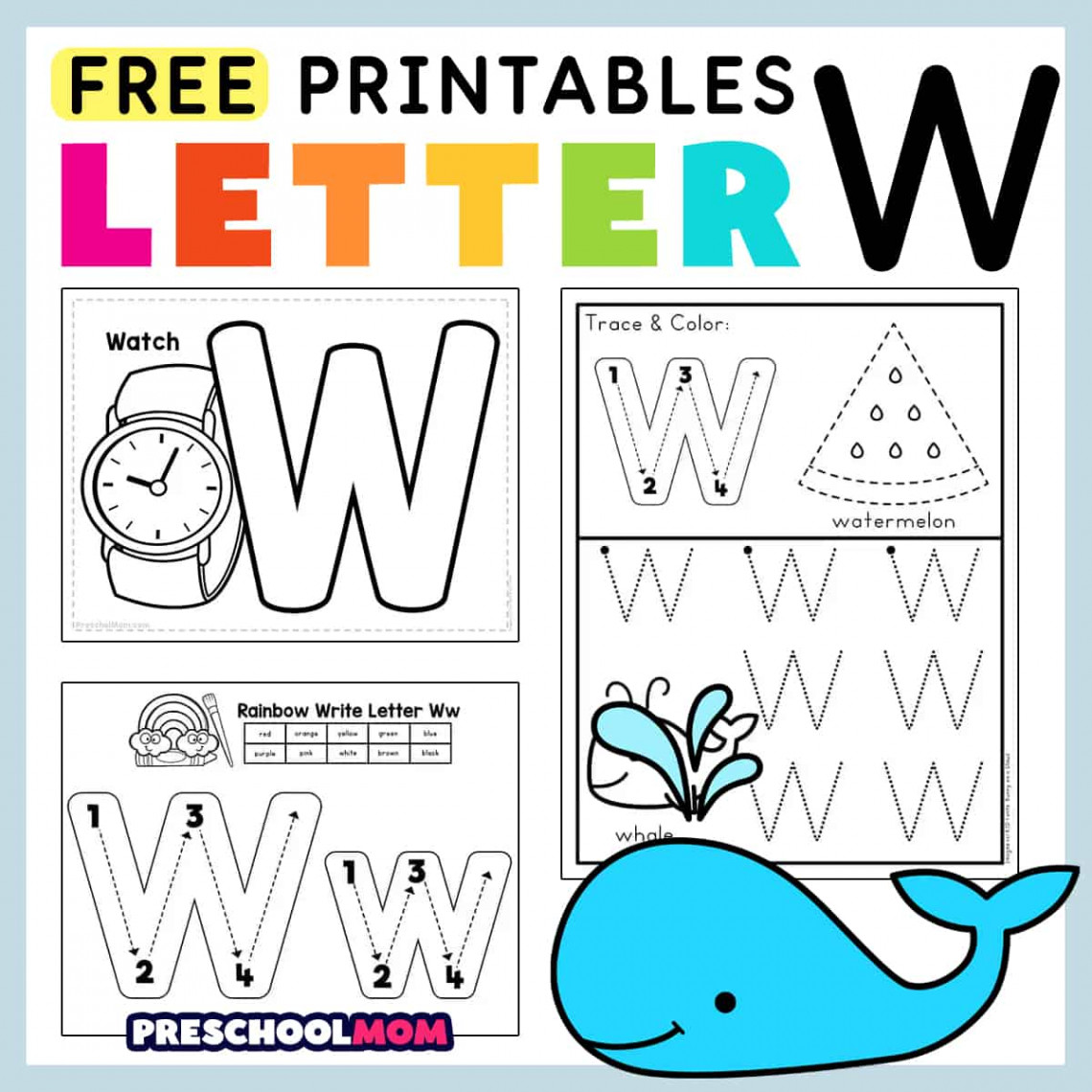 Letter W Preschool Printables - Preschool Mom