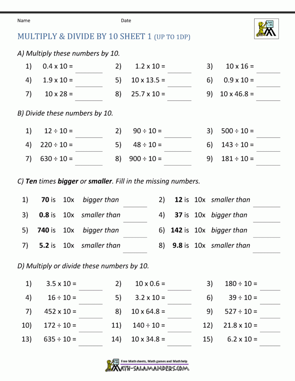 Multiply and Divide by  0