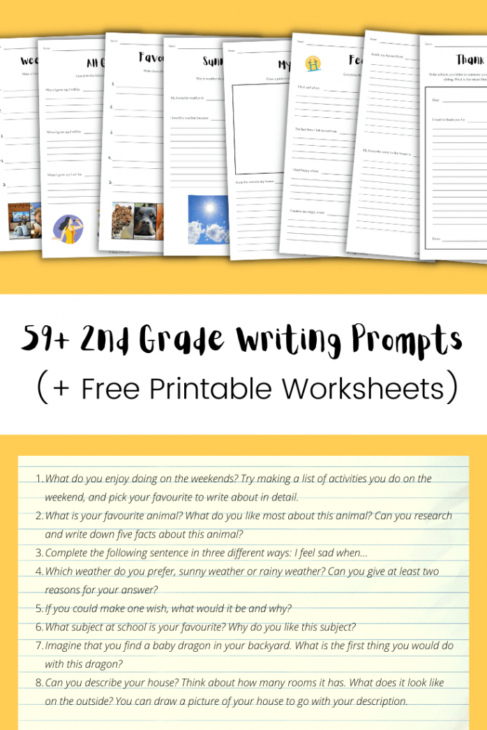 + nd Grade Writing Prompts (+ Free Worksheets)  Imagine Forest