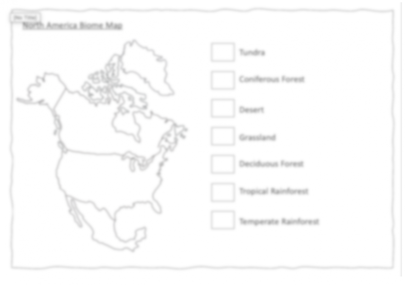 North America Biome Map  Teaching Resources