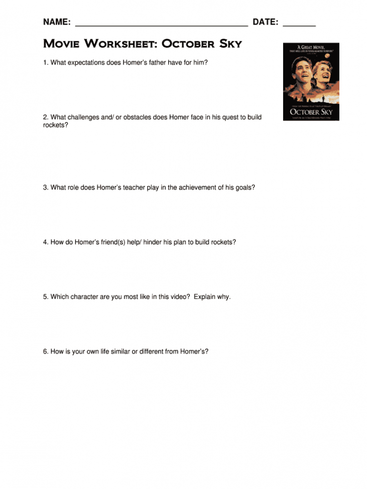 October Sky Worksheet Answers - Fill Online, Printable, Fillable