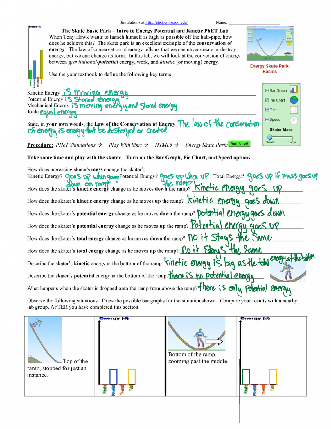 Ph ET+Energy+Skate+Park-Basics+WS - Simulations at phet