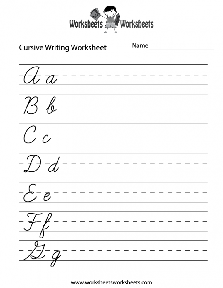 Practice Cursive Writing Worksheet  Worksheets Worksheets