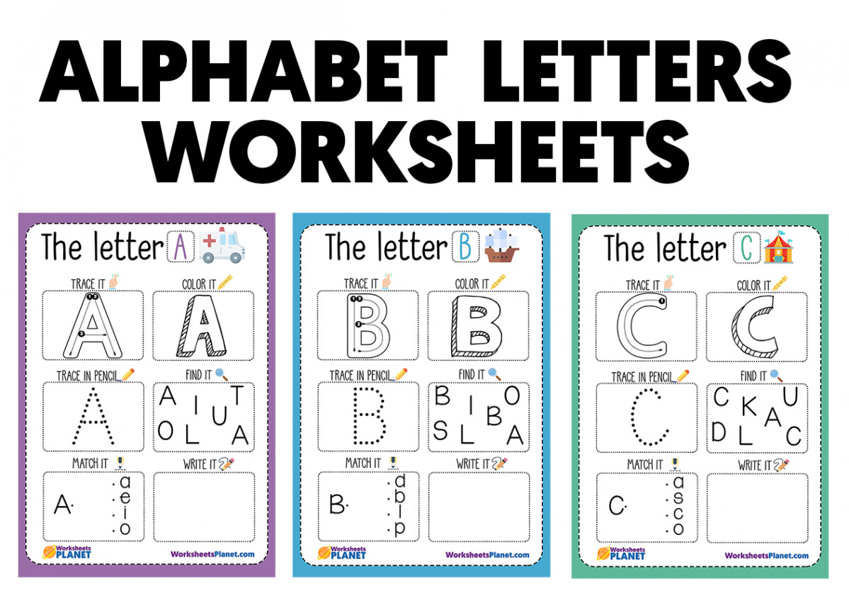 Printable Alphabet Letters Worksheets  Super PACK