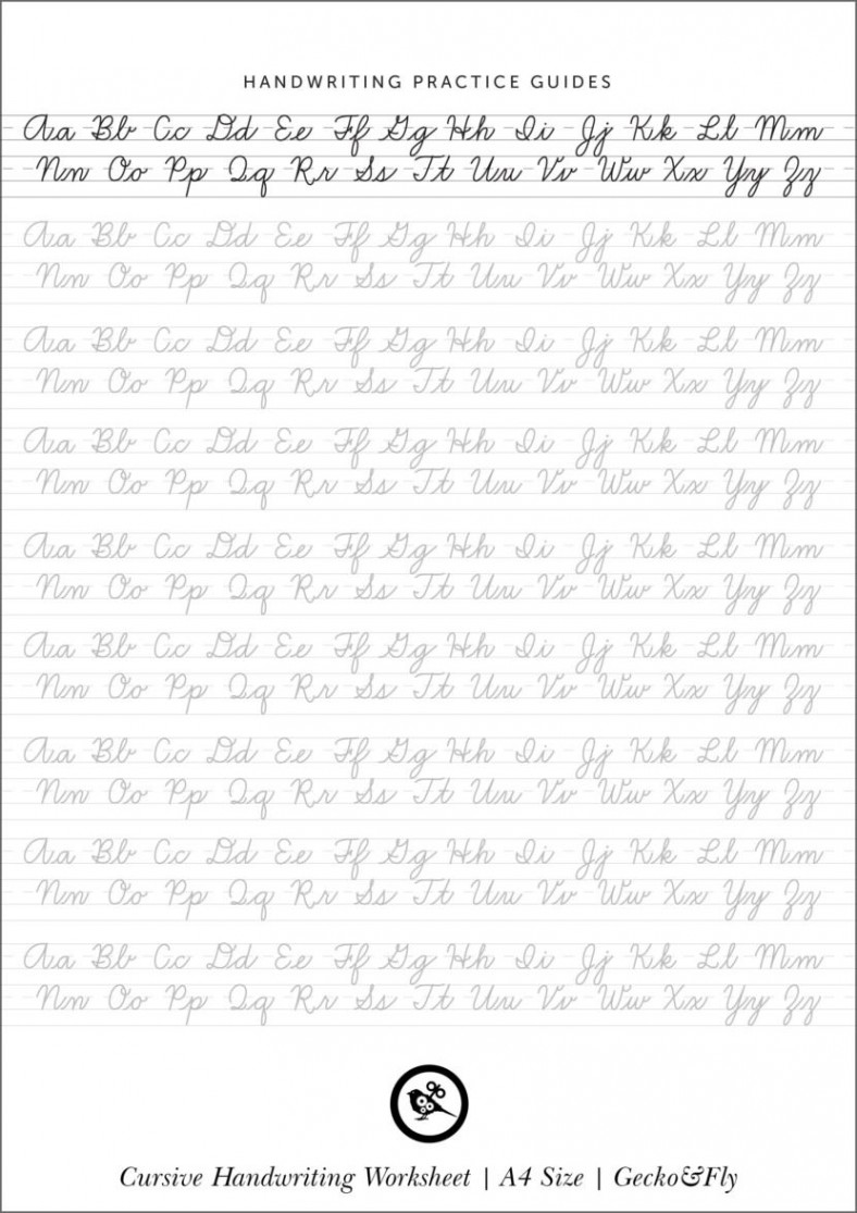 Printable Cursive Handwriting Worksheets For Beautiful