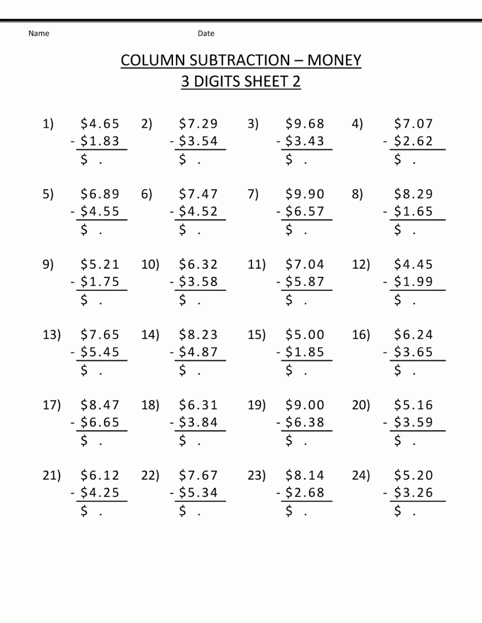 Printable Grade  Math Worksheets  th grade math worksheets