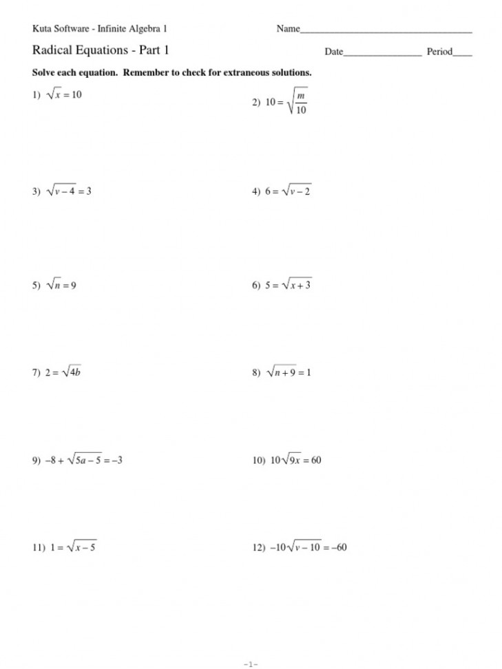 Radical Equations  PDF  PDF  Equations  Algebra