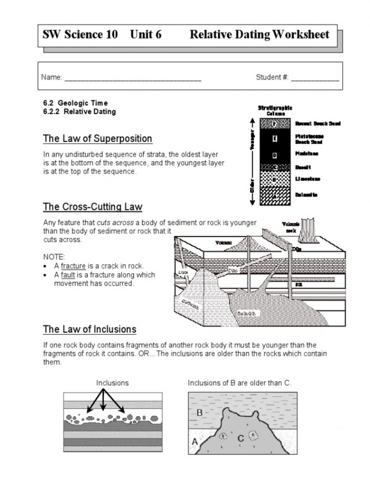 Relative Dating Worksheet Whats Up Key  PDF  Stratigraphy