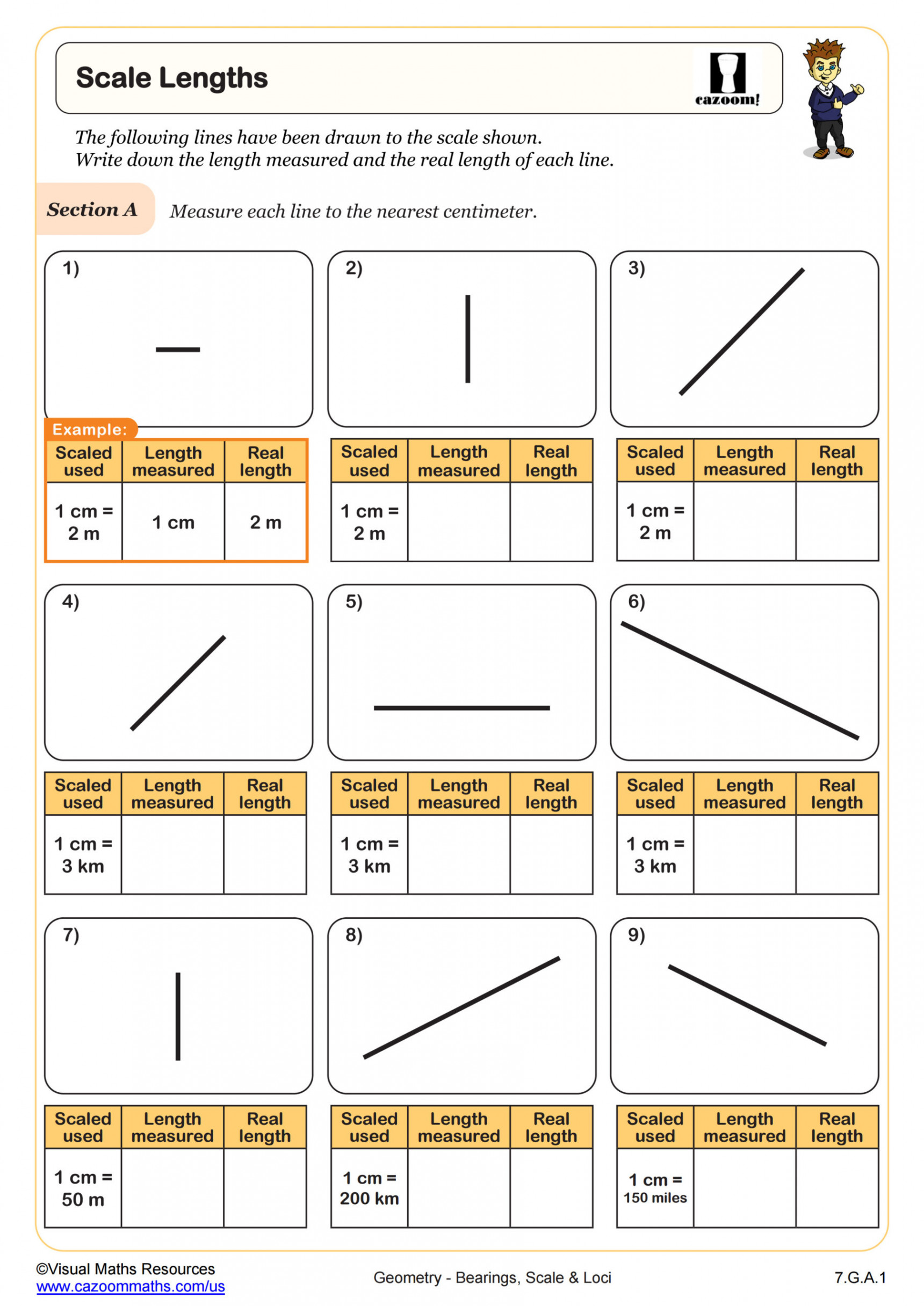 Scale Drawings Worksheet  th Grade PDF Worksheets