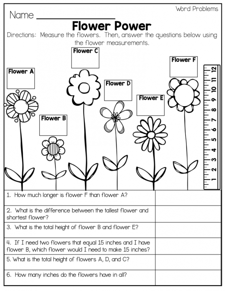 Second Grade Math Worksheets: Measurement, Data, Time & Money