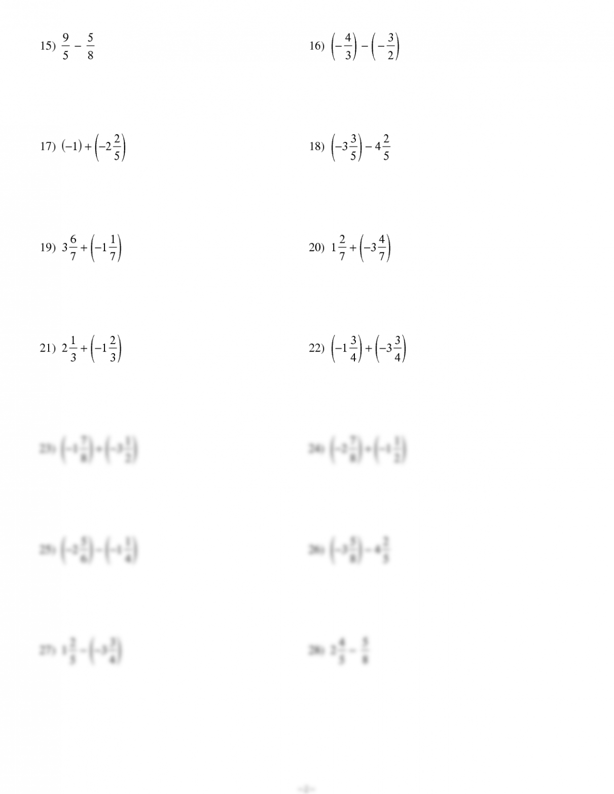 SOLUTION: Add subtracting fractions and mixed numbers - Studypool