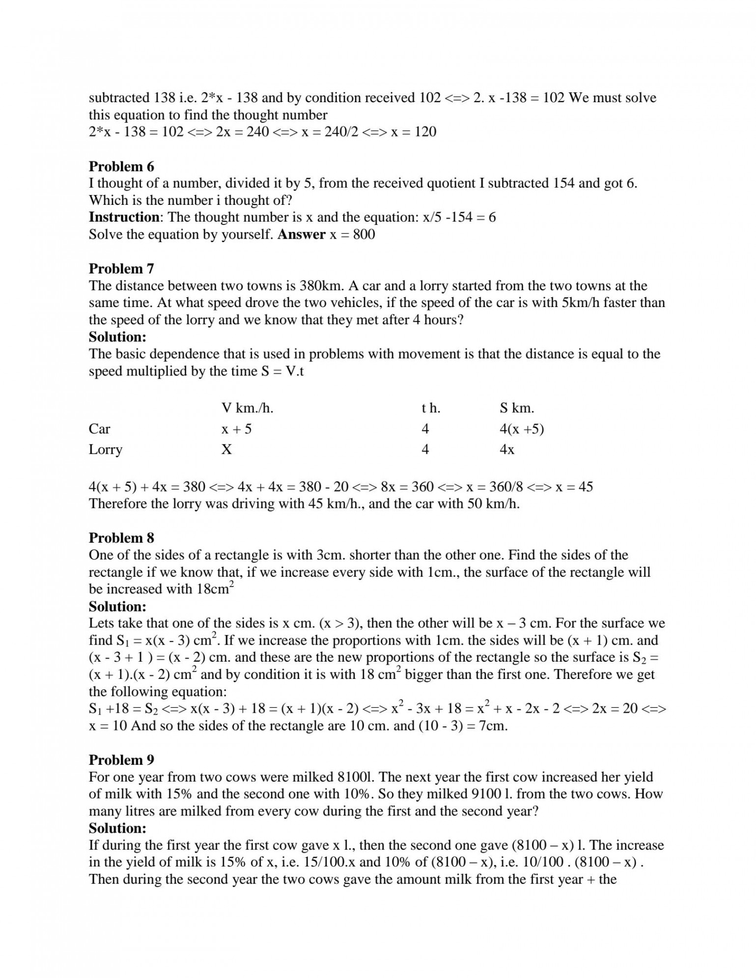 SOLUTION: Maths word problems and solutions - Studypool