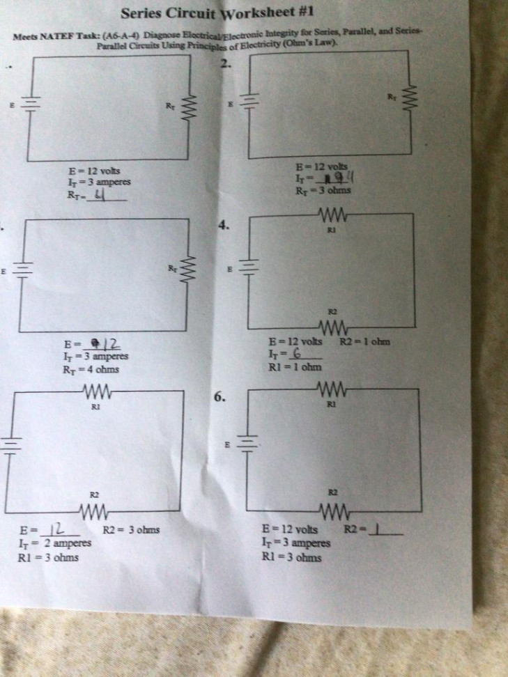 Solved Series Circuit Worksheet #  Chegg