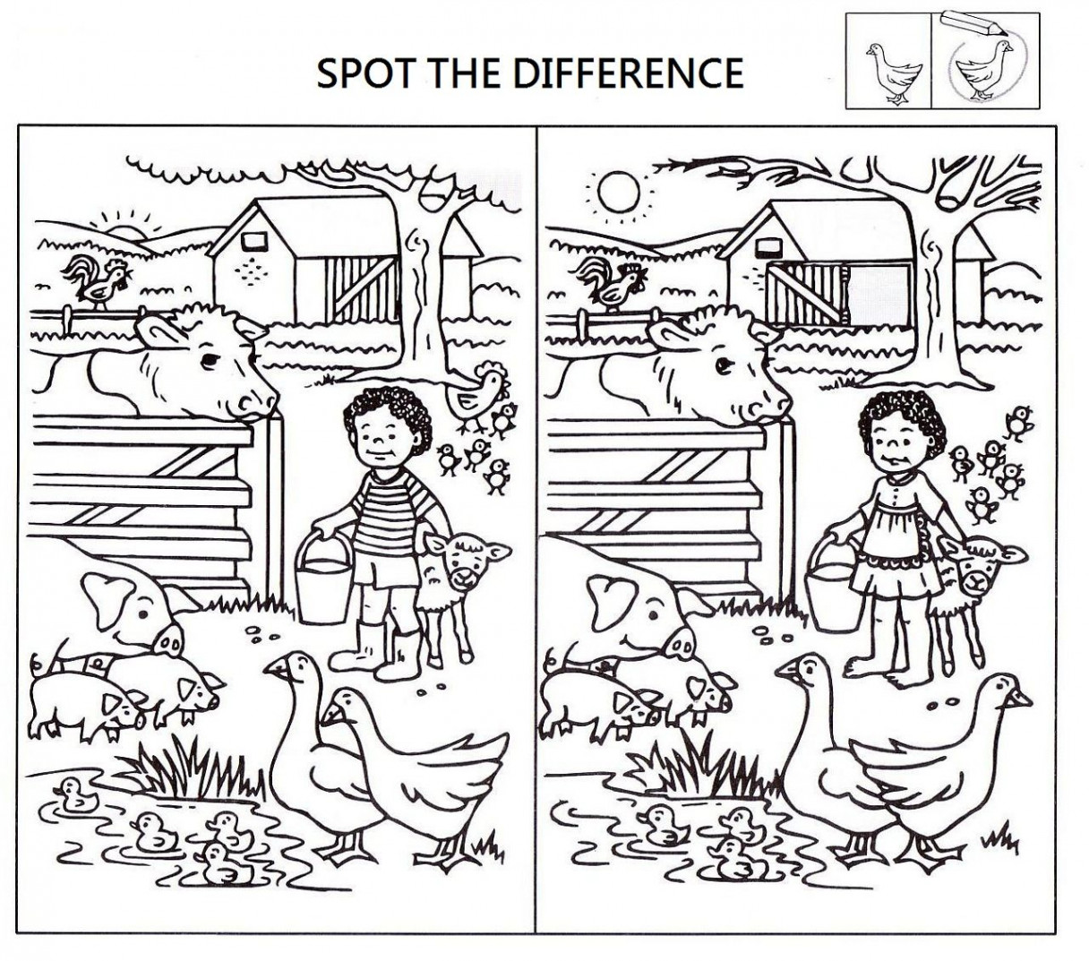 Spot The Difference Worksheets for Kids  Activity Shelter