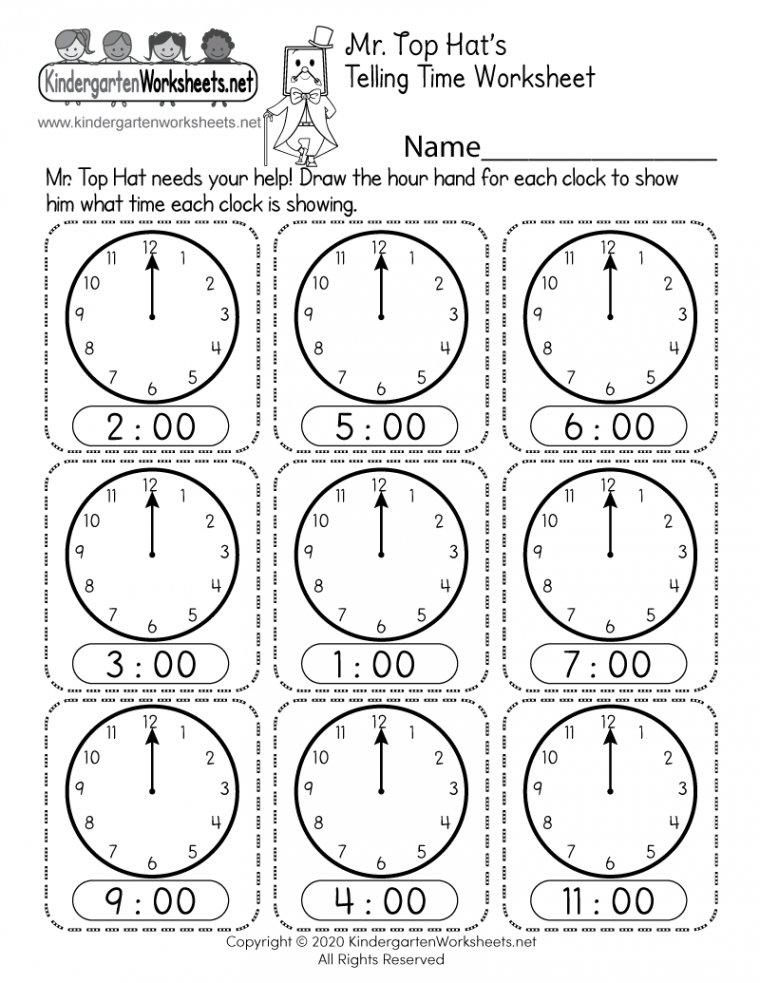 Telling Time Worksheet - Free Printable, Digital, & PDF