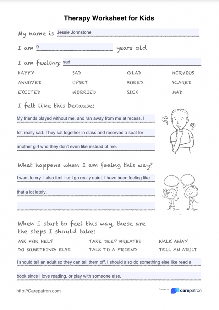 Therapy Worksheets For Kids & Example  Free PDF Download