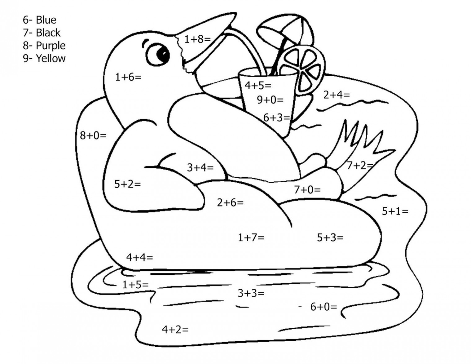 TIPical Mommy  Math coloring worksheets, Addition coloring