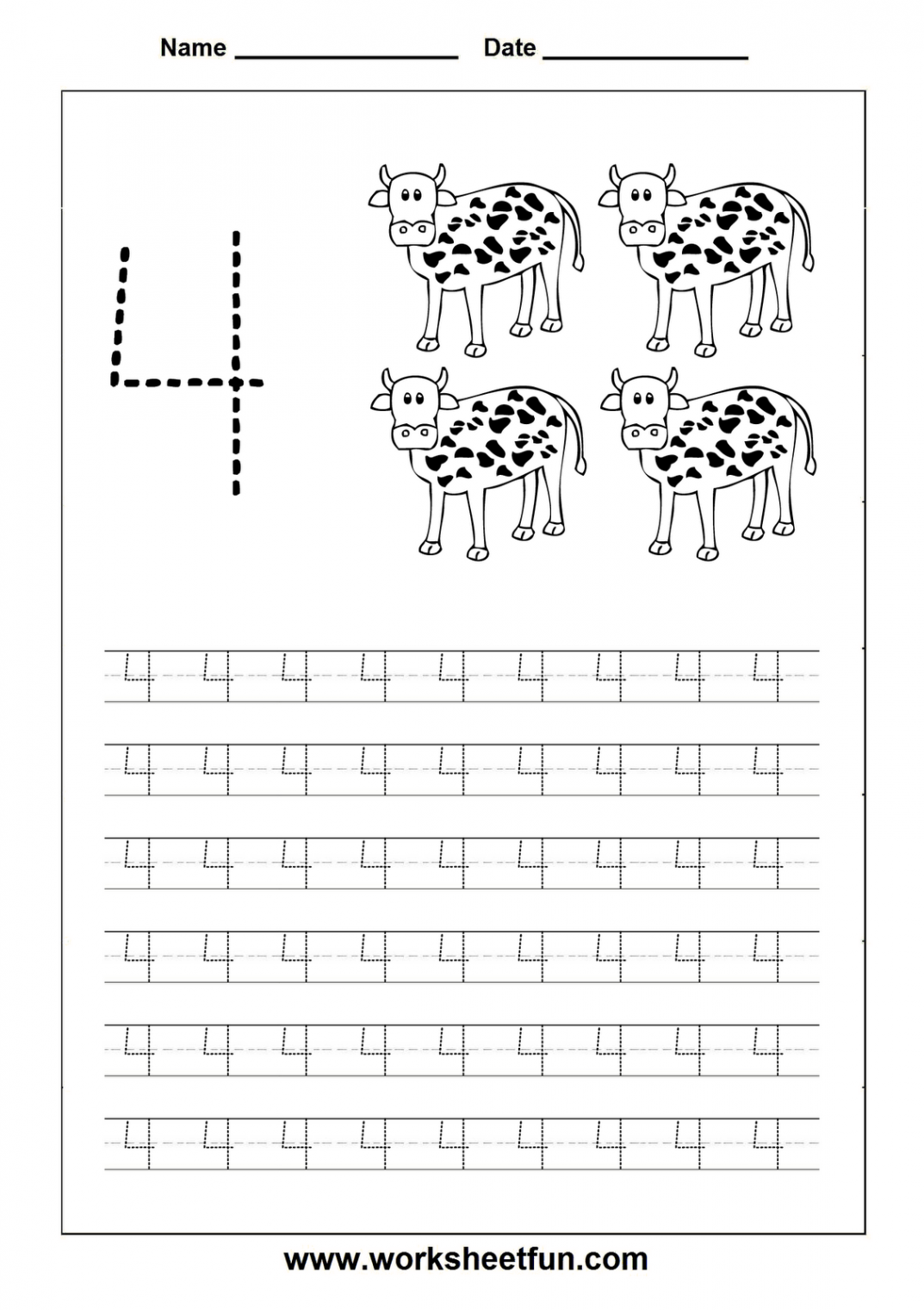 Trace Number  Worksheets  Tracing worksheets, Kindergarten