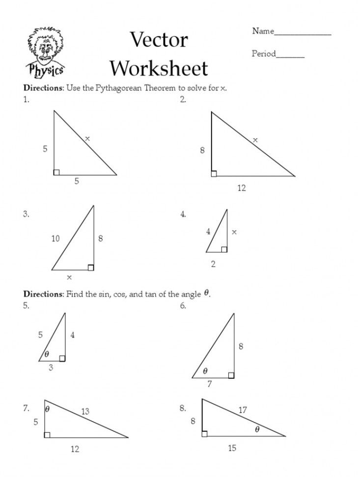 Vector Worksheet PDF  PDF  Trigonometric Functions  Motion