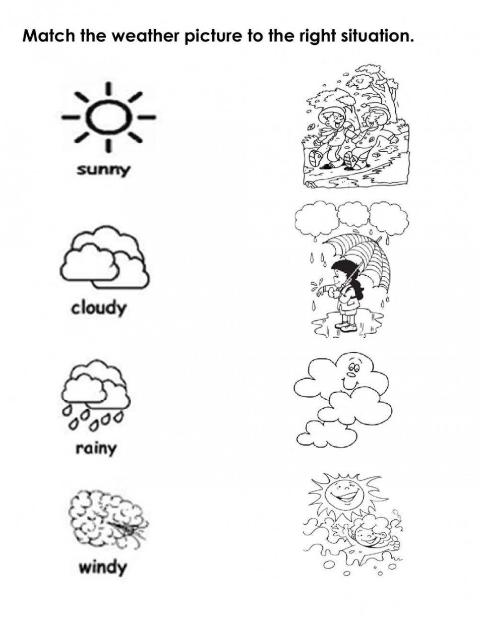 Weather online exercise for Kindergarten  Live Worksheets