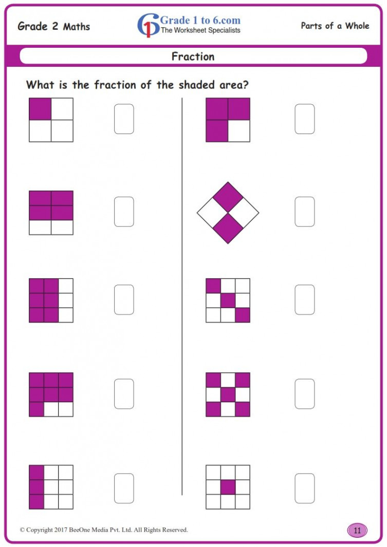 Worksheet Grade  Math-Fraction  Free math worksheets, Math