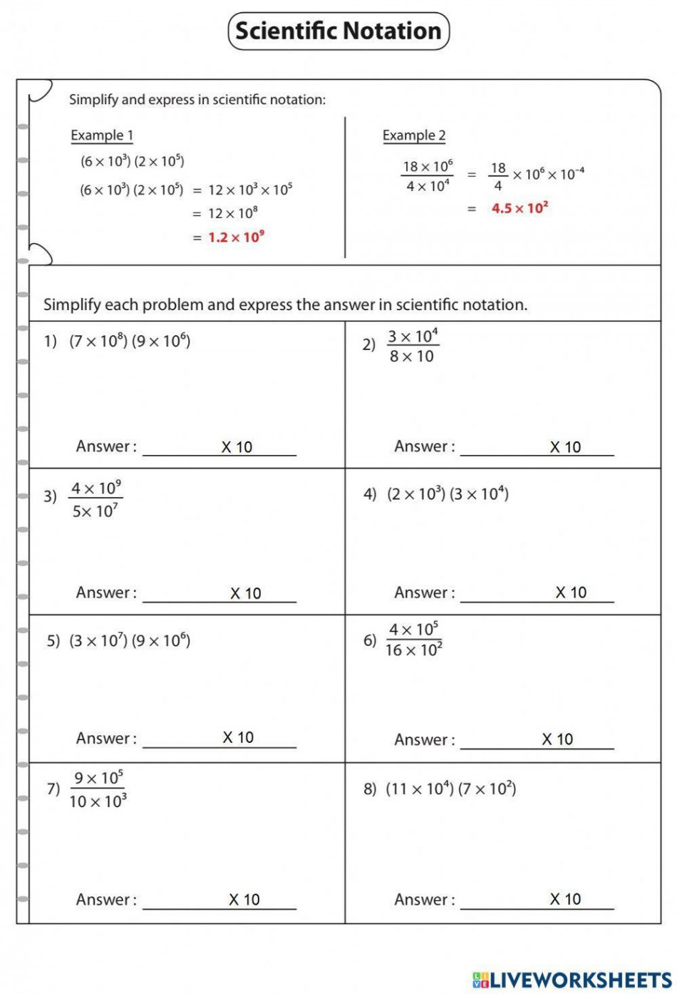 Worksheet