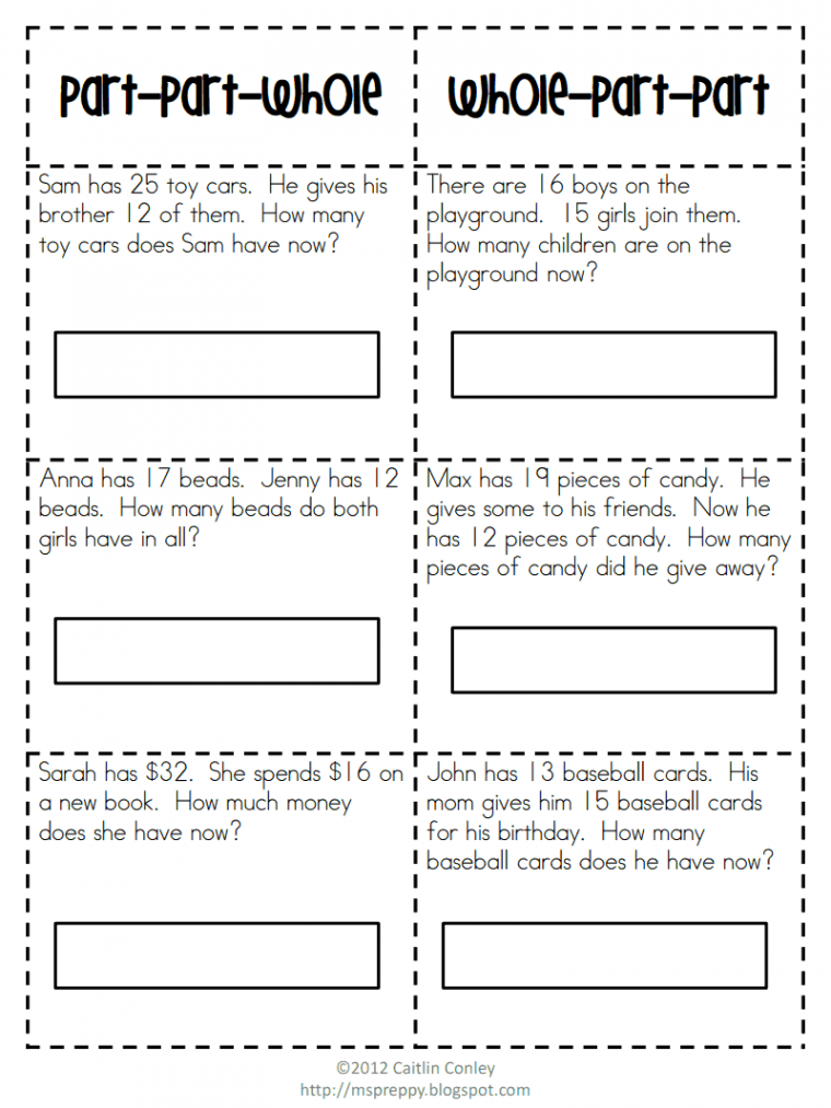 bar model sort freebie