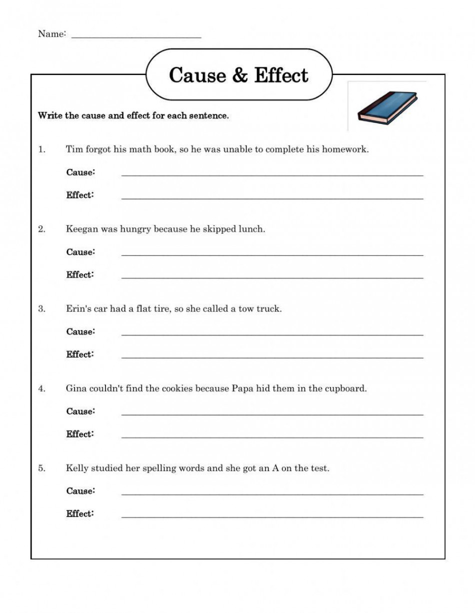 Cause and effect activity for RD GRADE  Live Worksheets