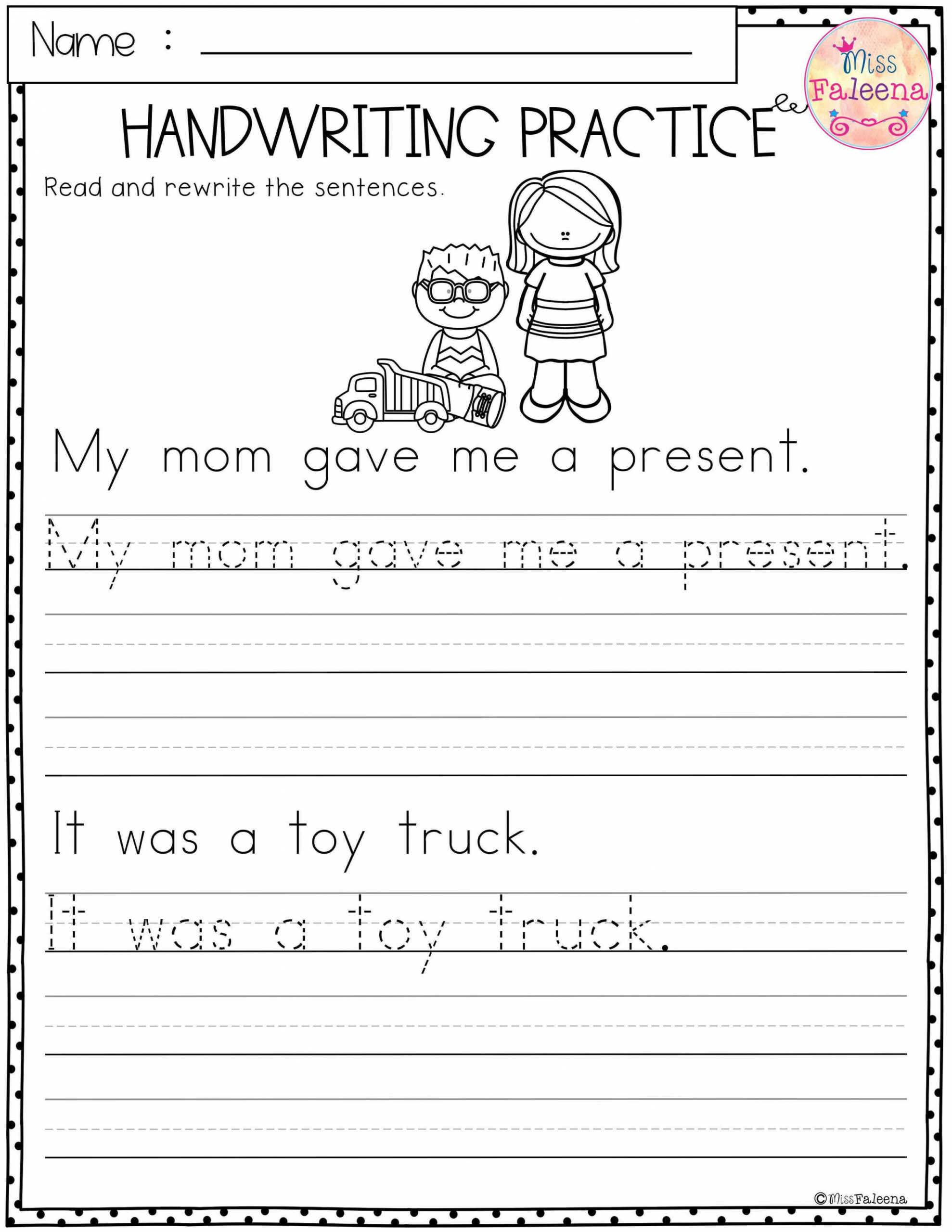 Christmas Handwriting Practice  Handwriting worksheets for