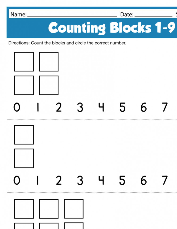 Counting Blocks - Worksheets - Have Fun Teaching