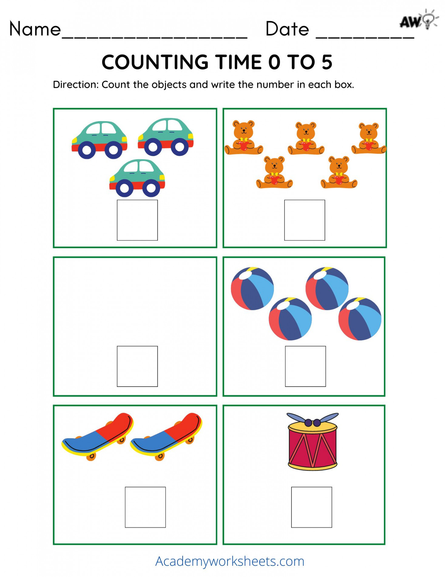 Counting - Worksheets - - Academy Worksheets