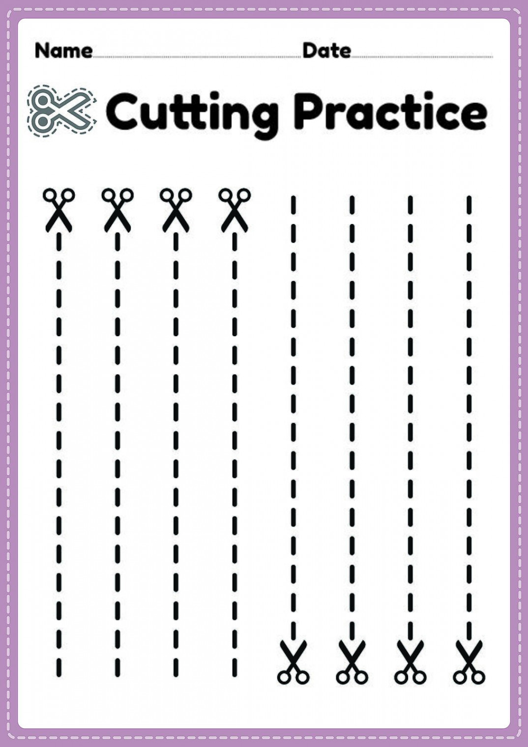 Cutting Practice Worksheets for Kids: Free Printable Activity