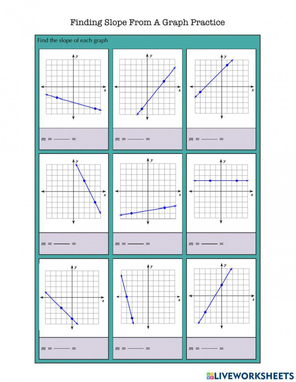 Finding Slope from a Graph Practice worksheet  Live Worksheets