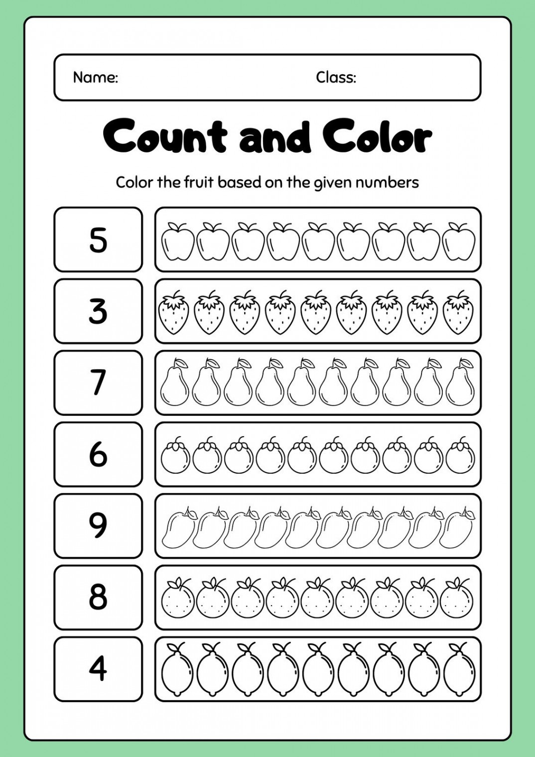 Free custom printable preschool worksheet templates  Canva