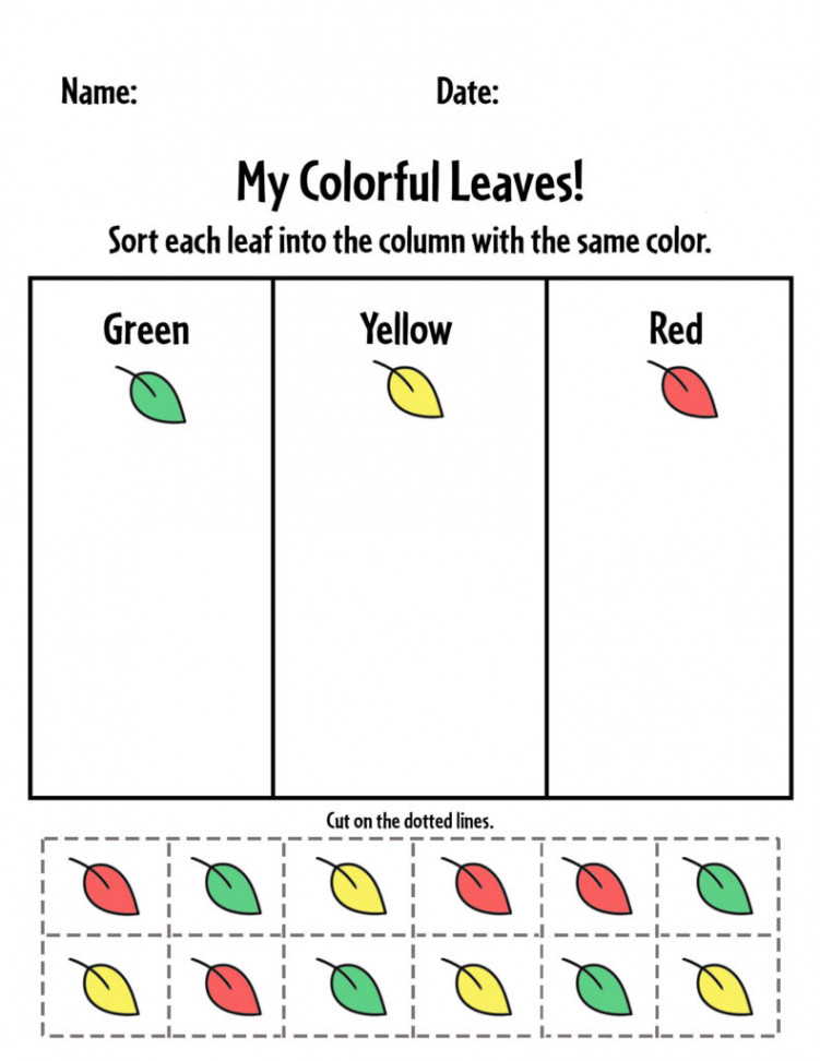 Free Fall Worksheets for Preschool! ⋆ The Hollydog Blog