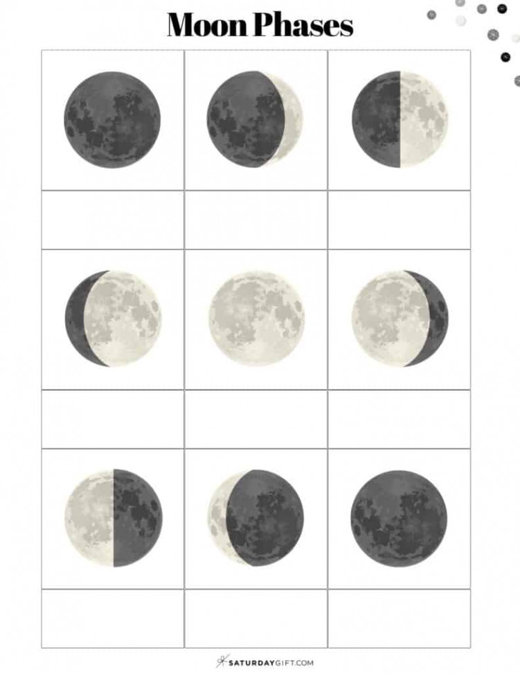 Free Printable Moon Phases Worksheets - the  Phases of the Moon