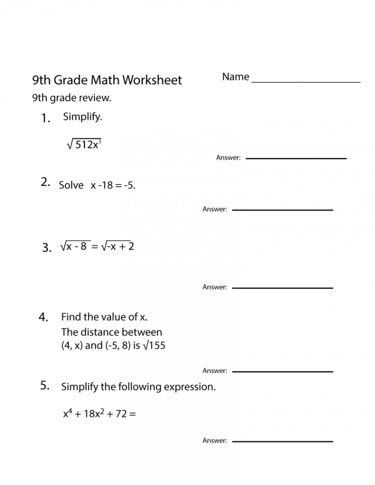 Free th Grade Math Worksheets Printable  th grade math, Math