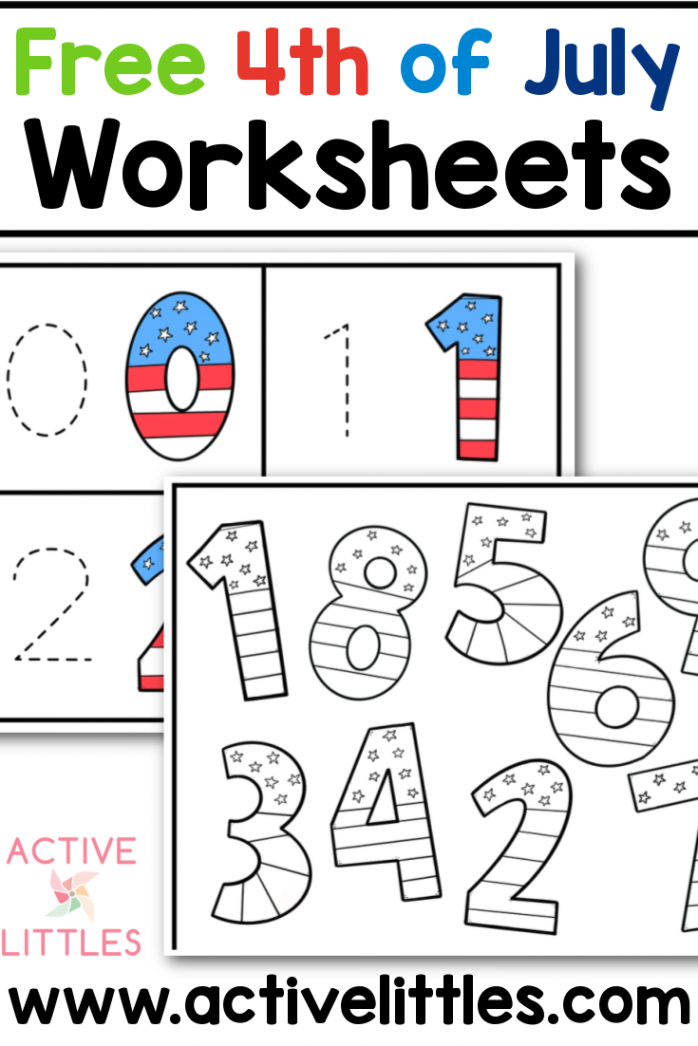 Free th of July Worksheets for Preschool - Active Littles