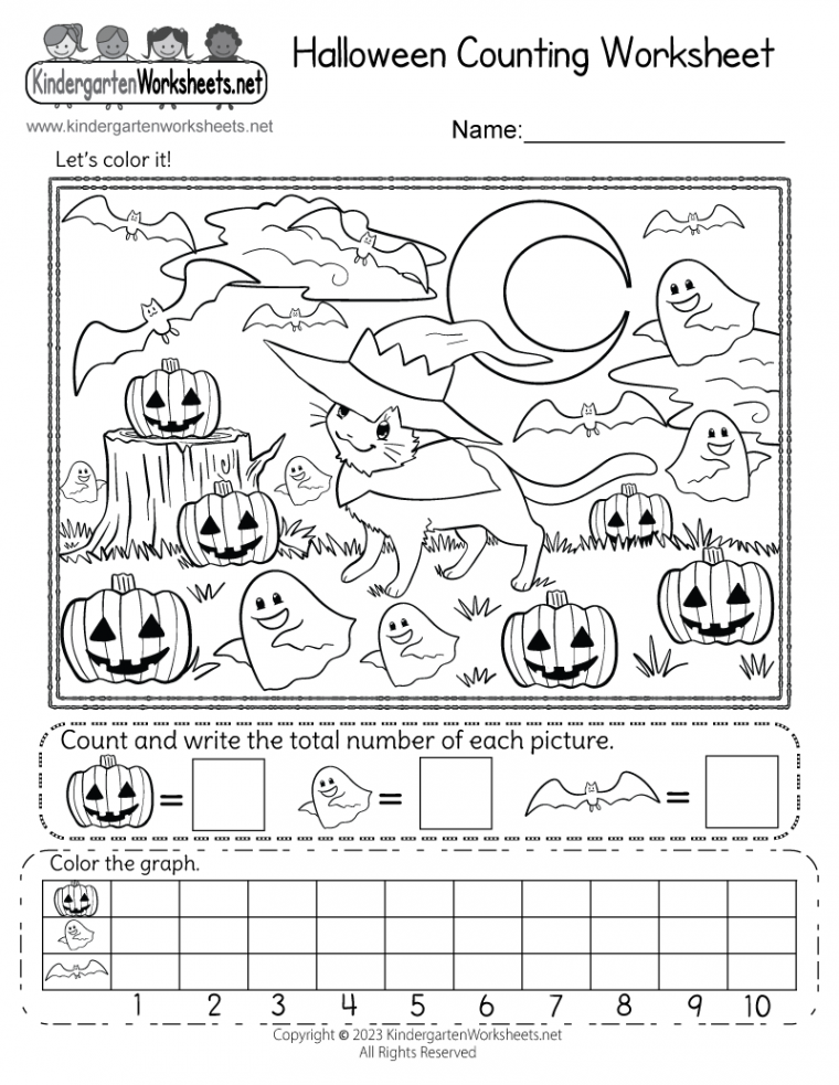 Halloween Counting Worksheet - Free Printable, Digital, & PDF