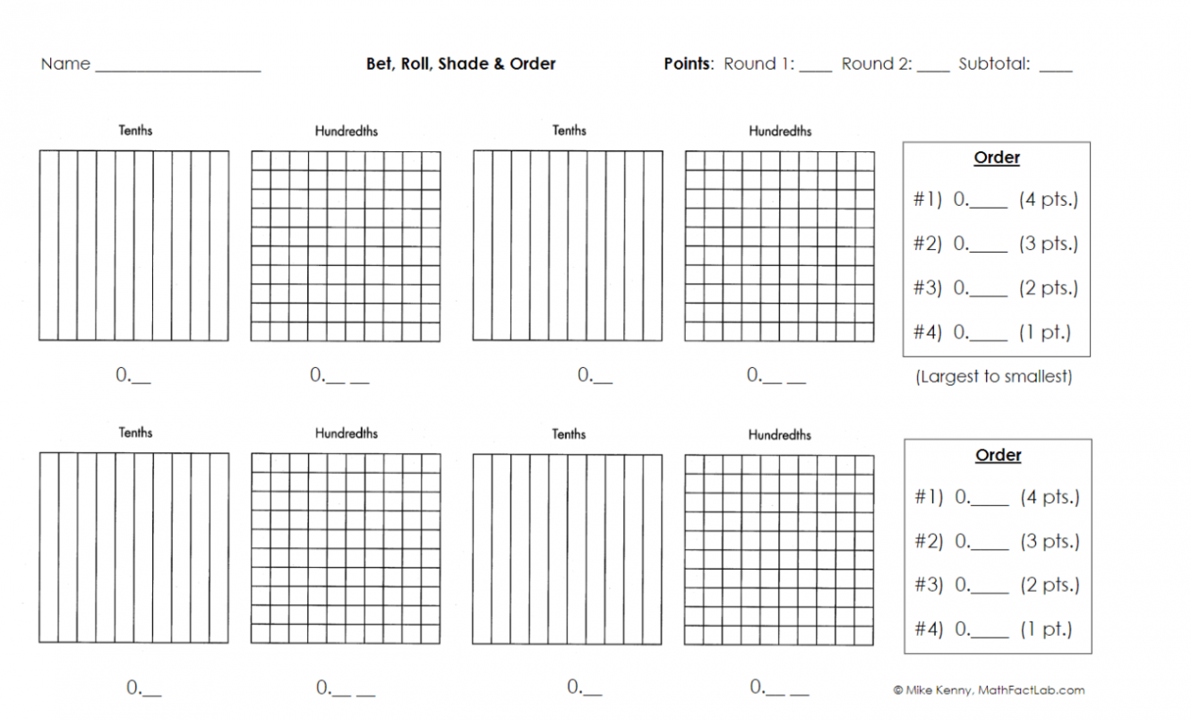 MathFactLab  Decimal Place-Value Game for Grade  Math: A free